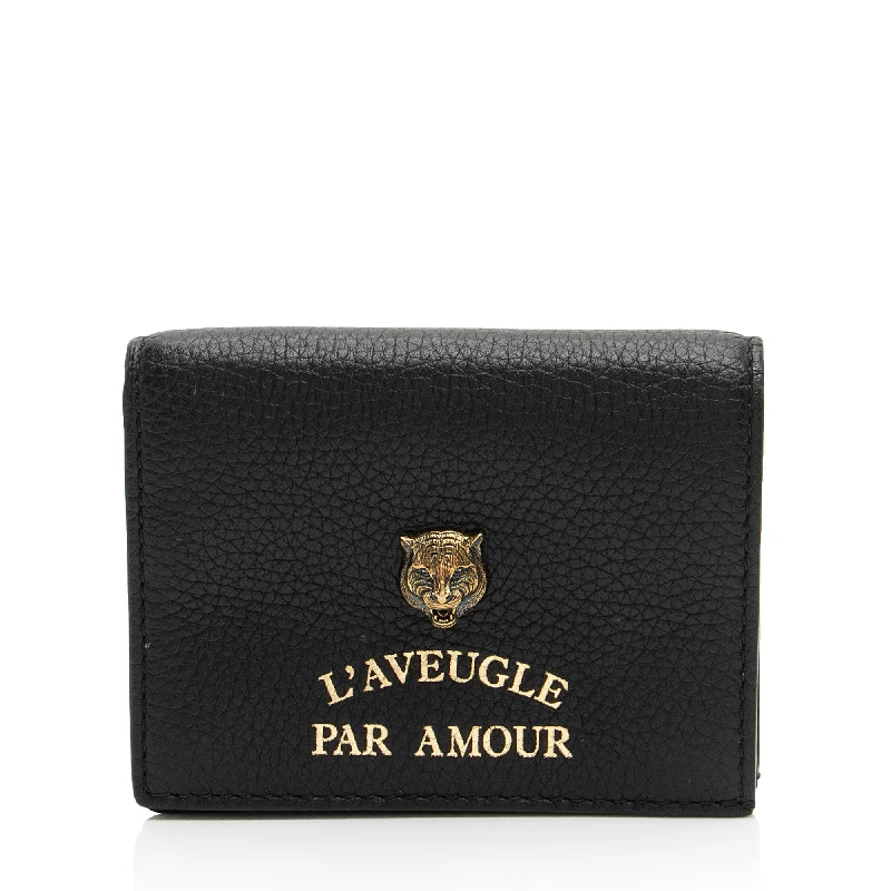 Money clips vs traditional wallets Gucci Calfskin Animalier Wallet
