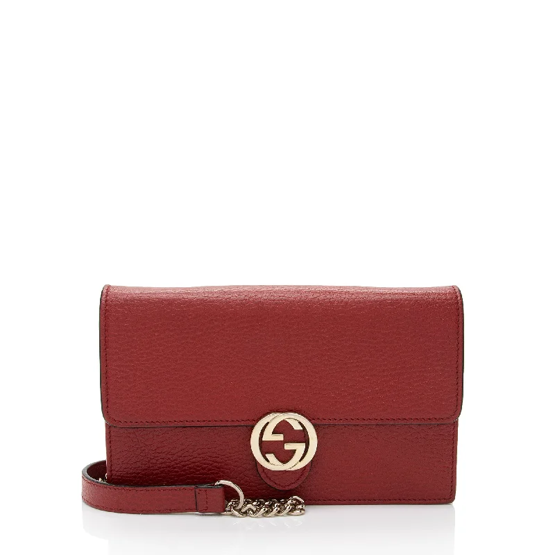 Vintage-style money clips for collectors Gucci Grained Calfskin Interlocking G Chain Wallet Vintage-style money clips for collectors Gucci Grained Calfskin Interlocking G Chain Wallet