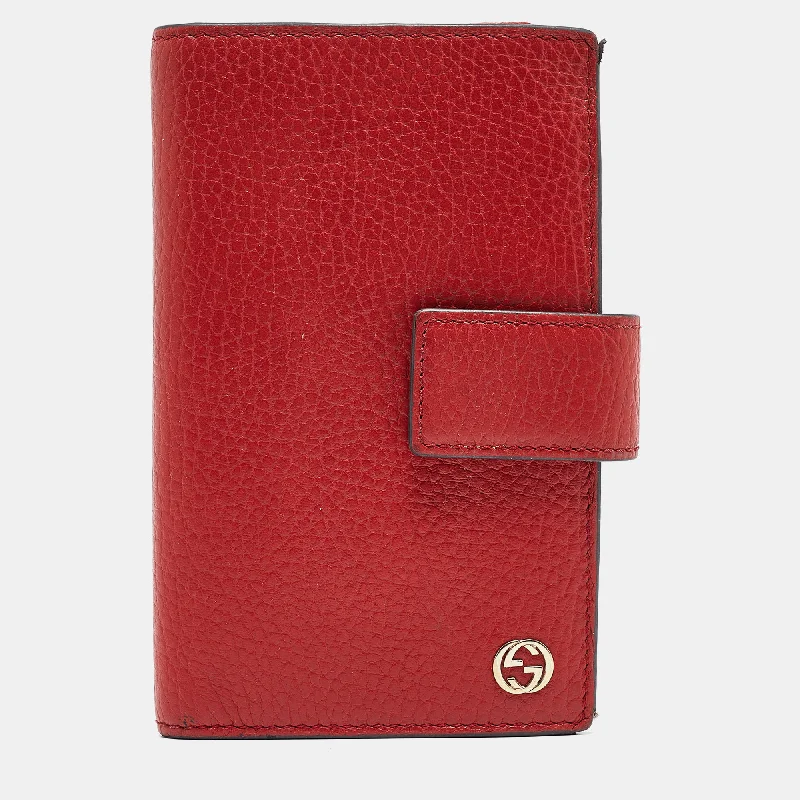 Stainless steel money clips for durability Gucci Red Leather Interlocking G Trifold Wallet