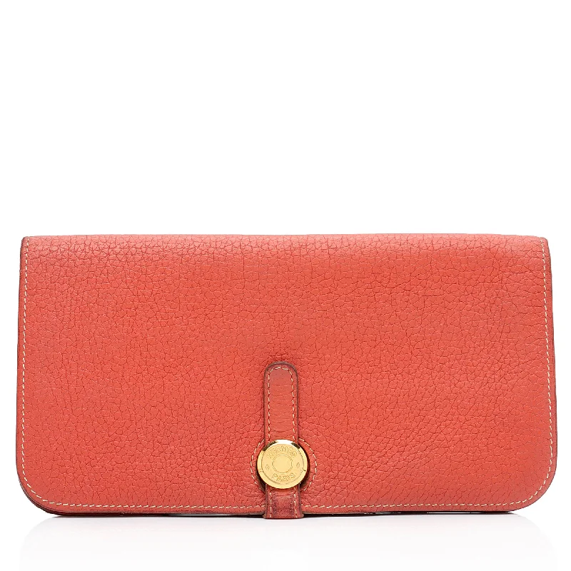 Elegant money clips for weddings Hermes Togo Leather Dogon Wallet