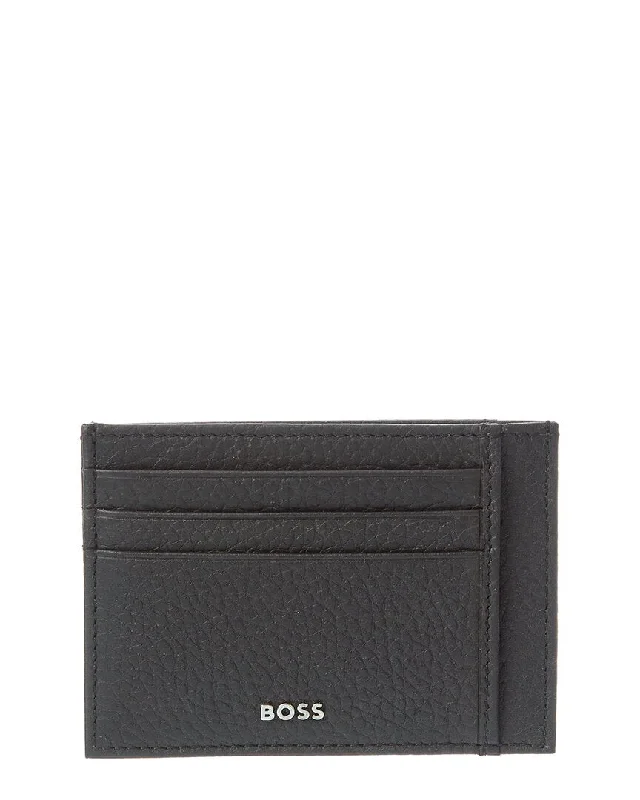 Money clips for women with sleek designs Hugo Boss Crosstown Leather Card Case