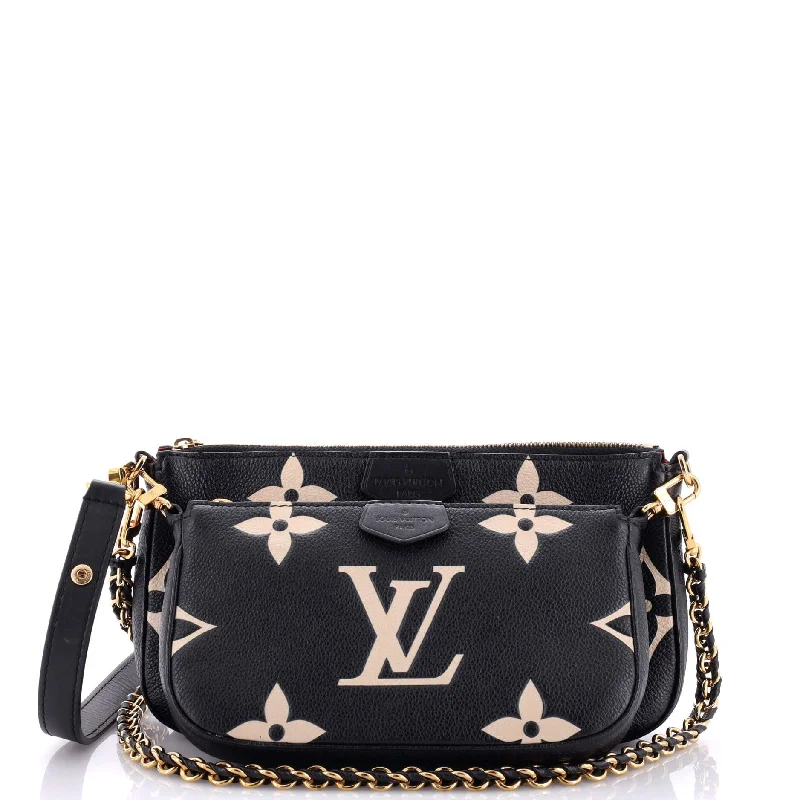 Luxury leather money clips with card slots Multi Pochette Accessoires Bicolor Monogram Empreinte Giant Luxury leather money clips with card slots Multi Pochette Accessoires Bicolor Monogram Empreinte Giant