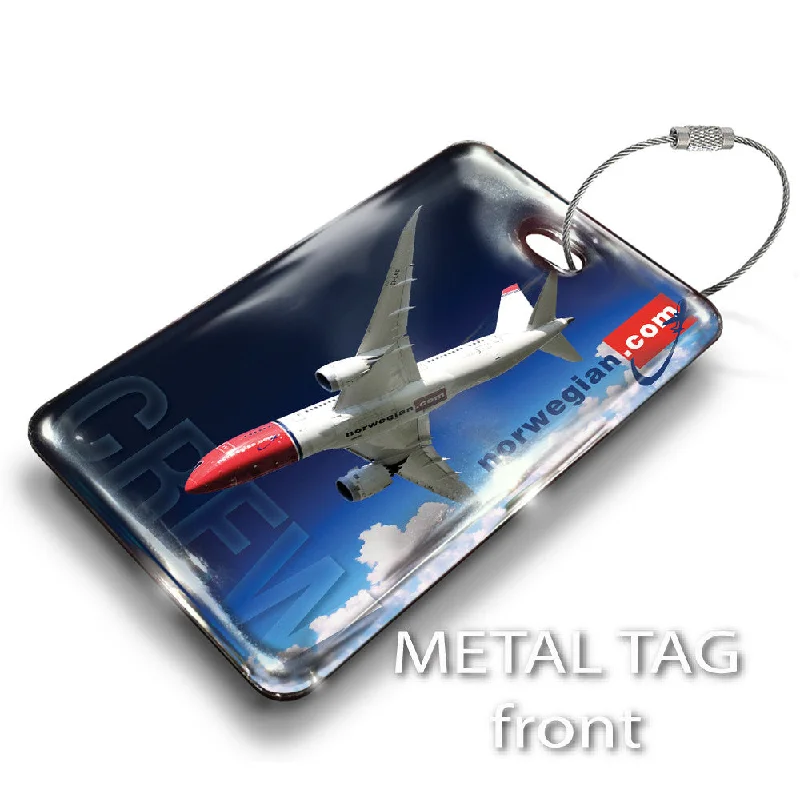 Foldable Passport Covers & Wallets Made of Flexible PVC for Easy StorageNorwegian B787 Crew Tag