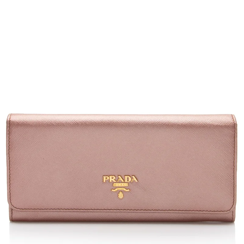 How to choose the right money clip Prada Metallic Saffiano Continental Wallet