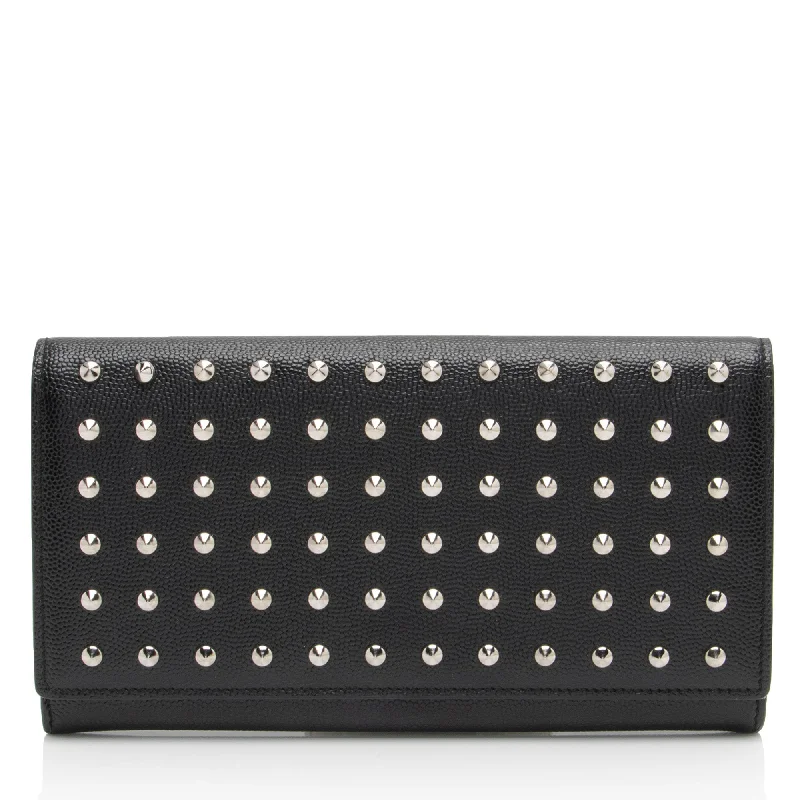Elegant money clips for weddings Saint Laurent Grain de Poudre Studded Marquage Flap Wallet Elegant money clips for weddings Saint Laurent Grain de Poudre Studded Marquage Flap Wallet