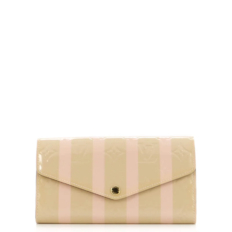 Stainless steel money clips for durability Sarah Wallet NM Limited Edition Monogram Vernis Rayures