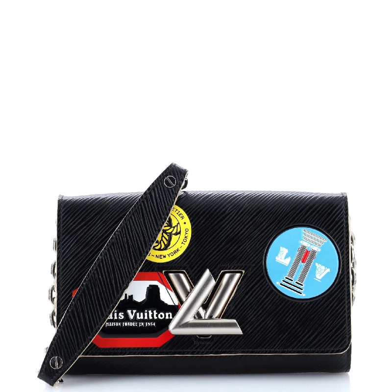 Luxury leather money clips with card slots Twist Chain Wallet Limited Edition World Tour Epi Leather Luxury leather money clips with card slots Twist Chain Wallet Limited Edition World Tour Epi Leather