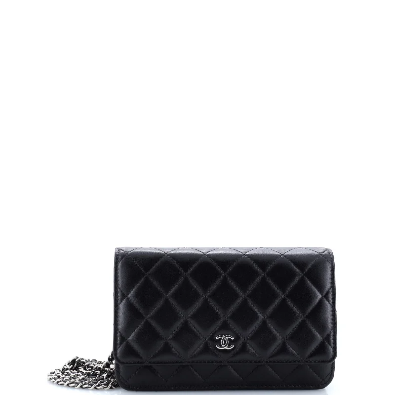 Money clips for holding large amounts of cash Wallet on Chain Quilted Lambskin