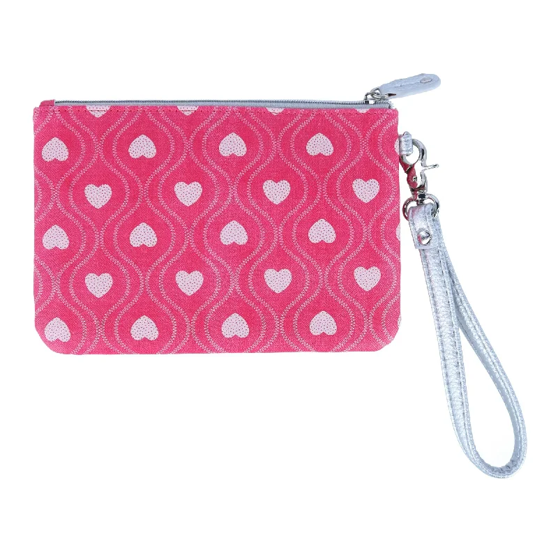 Best money clips for cash and cards Women's Swervy Hearts Print Vegan Leather Wristlet Pouch Best money clips for cash and cards Women's Swervy Hearts Print Vegan Leather Wristlet Pouch