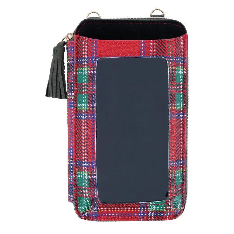 Money clips for holding large amounts of cash Women's Tartan Plaid Printed Vegan Leather Everywhere Wallet Money clips for holding large amounts of cash Women's Tartan Plaid Printed Vegan Leather Everywhere Wallet